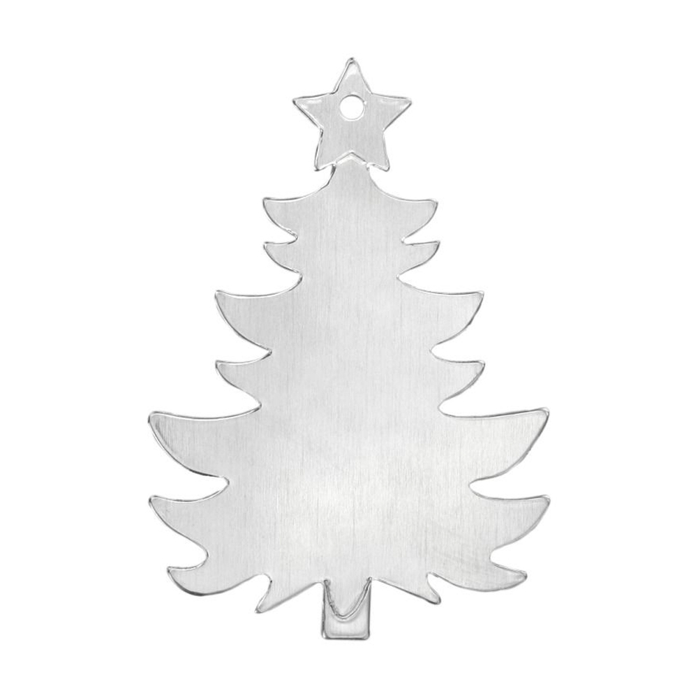 Metal Stamping Blanks Aluminum Holiday Tree Ornament Blank 73mm (2.88") x 51mm (2")